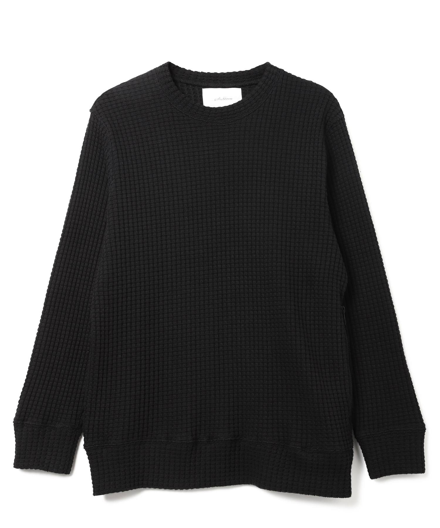 【公式】SEAGREEN (シーグリーン) BIG WAFFLE Pullover BLACK/01 サイズ:01,02,03,04,05 パーカー・スウェット メンズ