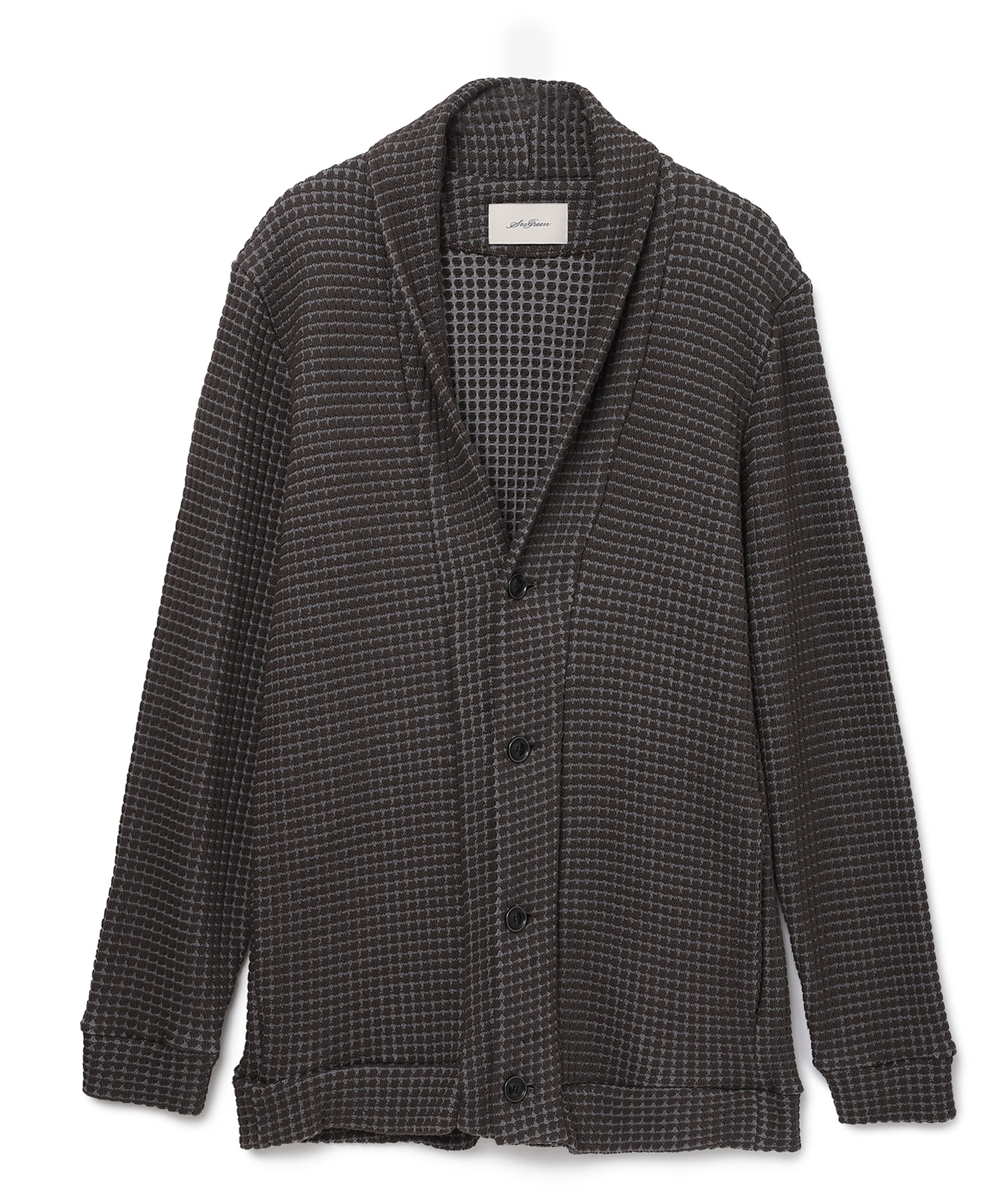 【公式】SEAGREEN (シーグリーン) BIG WAFFLE Cardigan CHARCOAL/13 サイズ:01,02,03,04,05 カーディガン メンズ