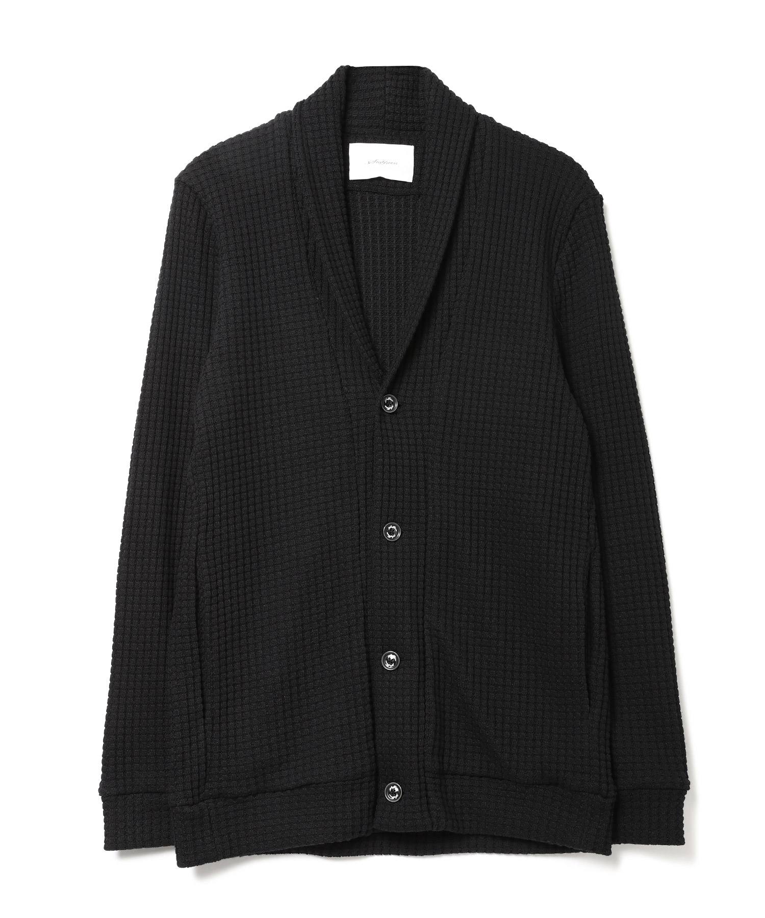 【公式】SEAGREEN (シーグリーン) BIG WAFFLE Cardigan BLACK/01 サイズ:01,02,03,04,05 カーディガン メンズ