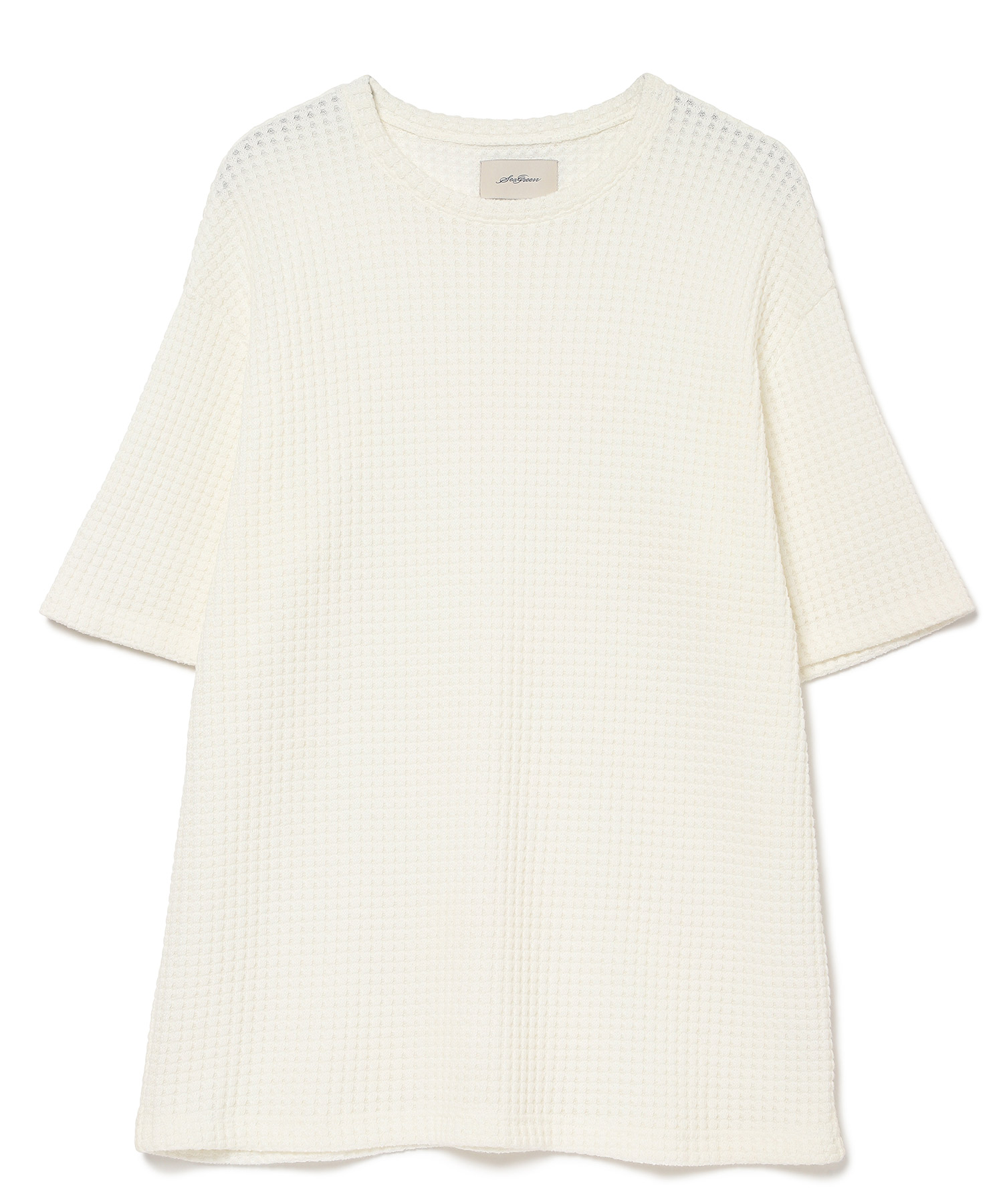 【公式】SEAGREEN (シーグリーン) BIG WAFFLE T-shirt WHITE/10 サイズ:01,02,03,04,05 Tシャツ・カットソー メンズ