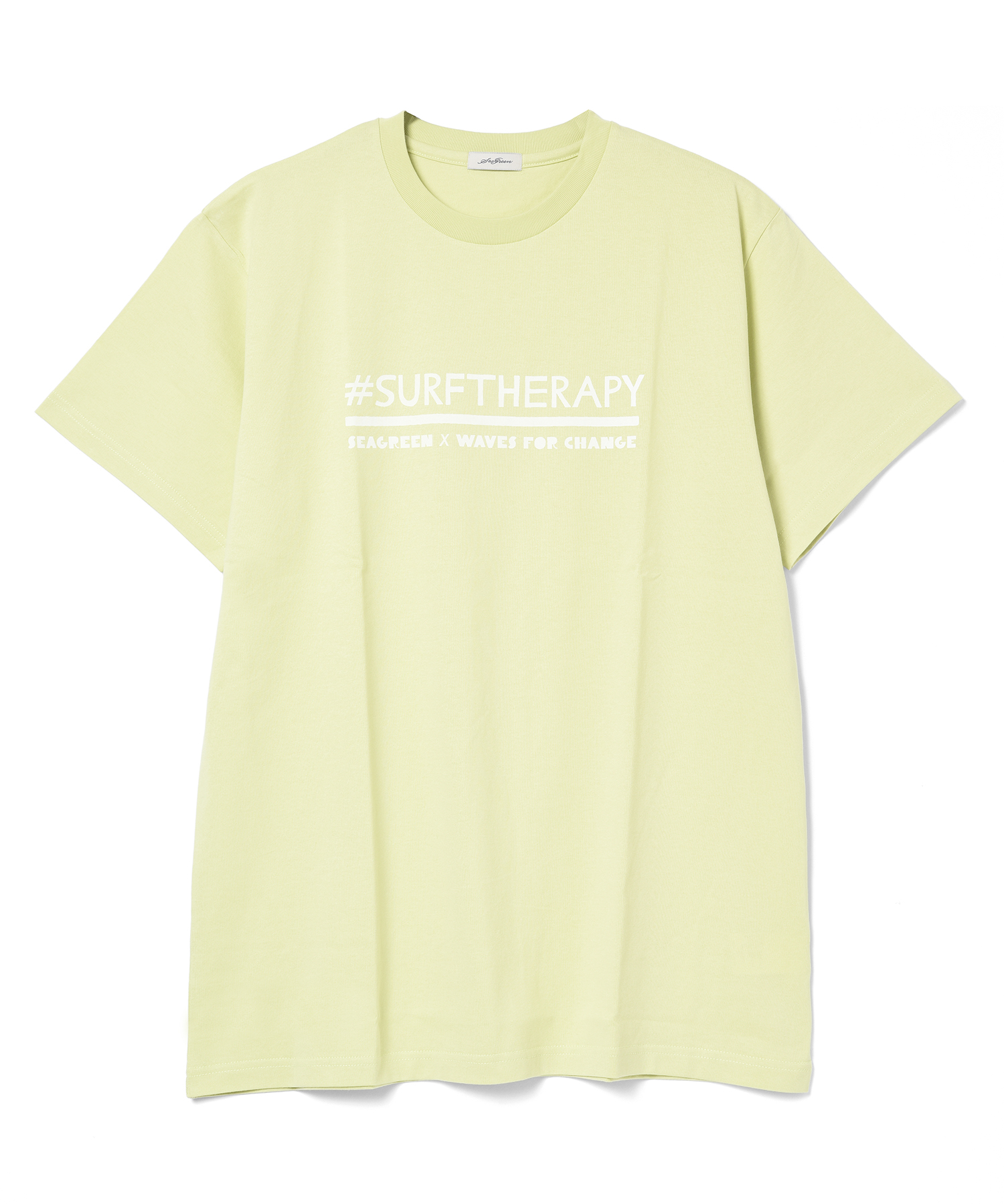 【公式】SEAGREEN (シーグリーン) WEVES FOR CHANGEコラボTシャツ LIME/39 サイズ:01,02,03,04 Tシャツ・カットソー メンズ