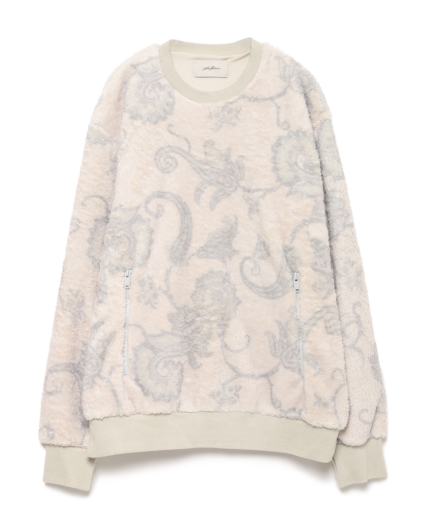 【公式】SEAGREEN (シーグリーン) PAISLEY FUR pullover GRAY/07 サイズ:01,02,03 パーカー・スウェット メンズ