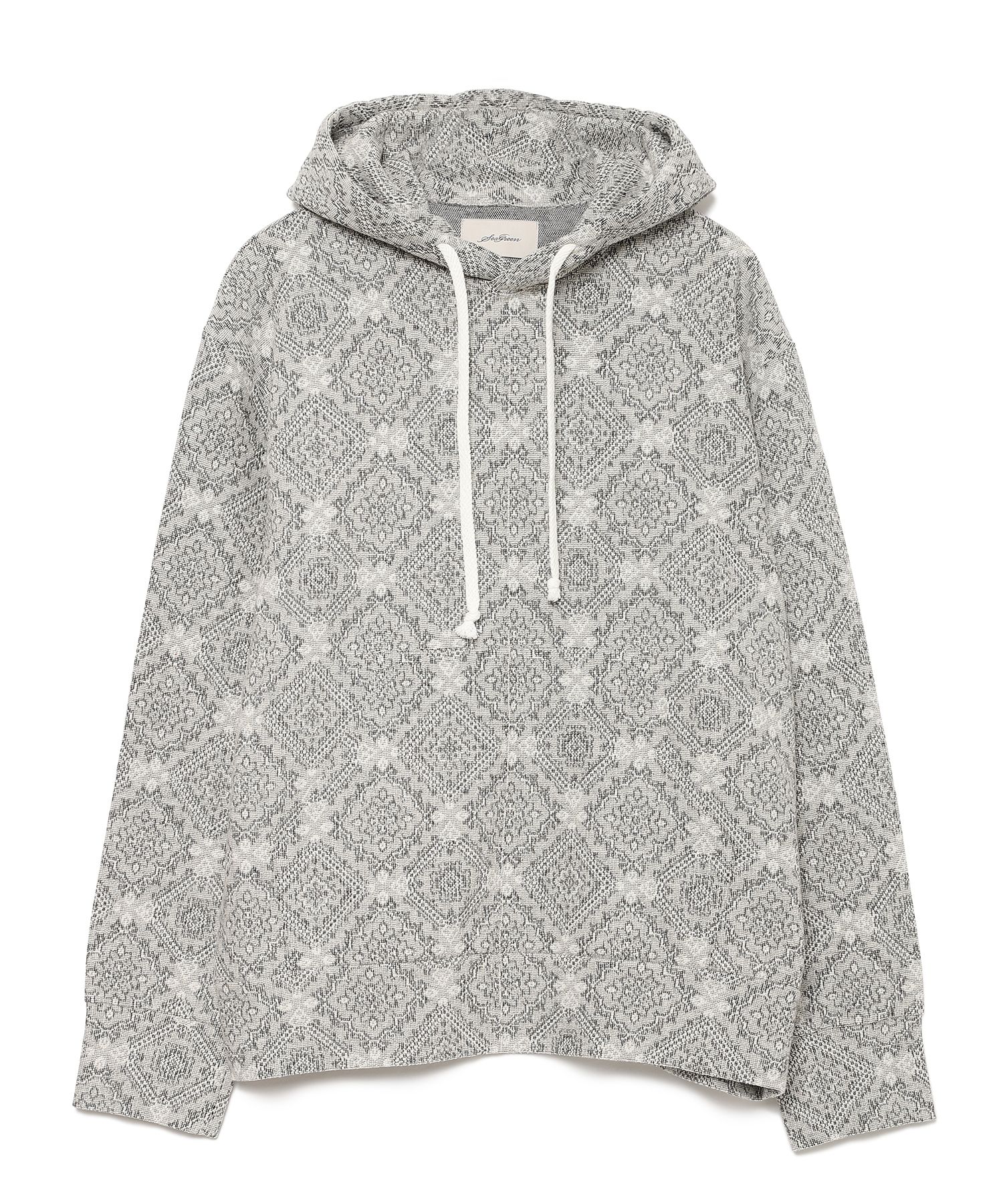 【公式】SEAGREEN (シーグリーン) RUG JACQUARD hoodie GRAY/07 サイズ:01,02,03 パーカー・スウェット メンズ