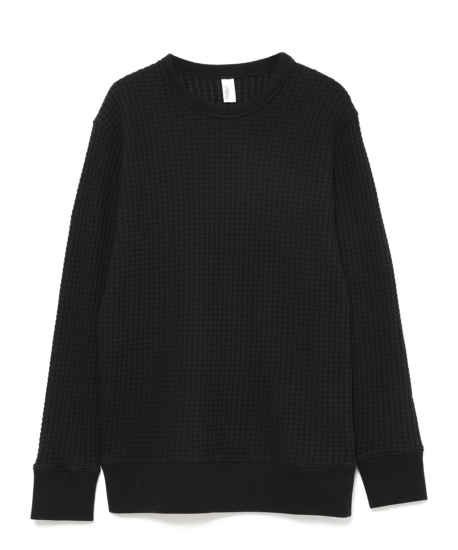 【公式】SEAGREEN (シーグリーン) BIG WAFFLE pullover BLACK/01 サイズ:01,02,03,04,05 パーカー・スウェット メンズ