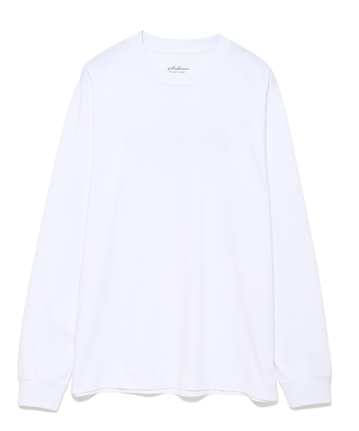 【公式】SEAGREEN (シーグリーン) COTTON JERSEY long T WHITE/10 サイズ:01,02,03,04,05 ロングスリーブカットソー メンズ