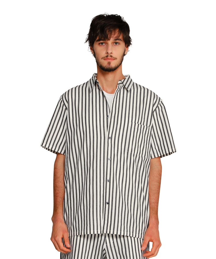 COTTON WASHER STRIPE SHIRT（Seagreen）｜TATRAS CONCEPT STORE