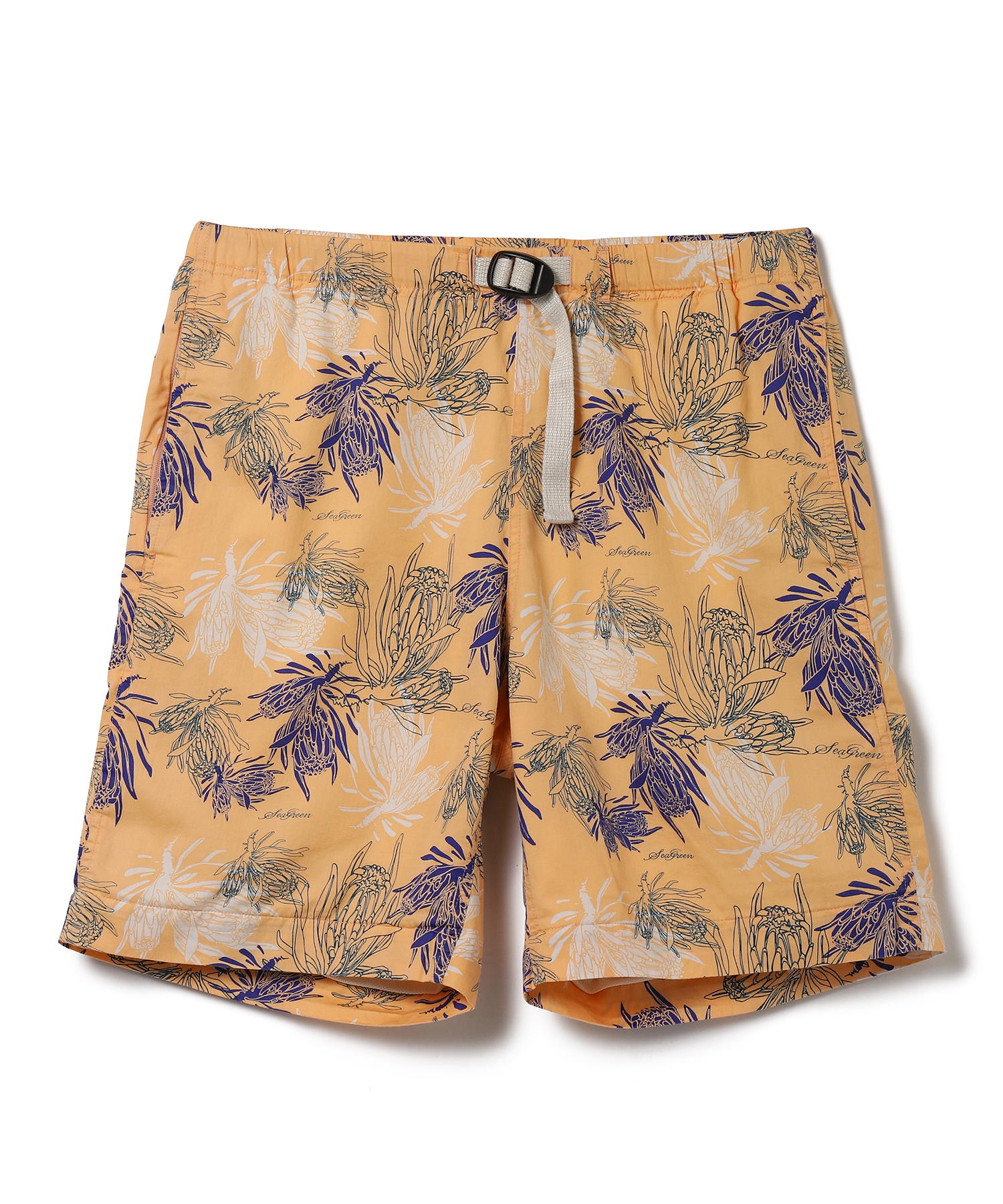 【公式】SEAGREEN (シーグリーン) PROTEA SATIN SHORTS ORANGE/71 サイズ:01,02,03,04 ショートパンツ メンズ