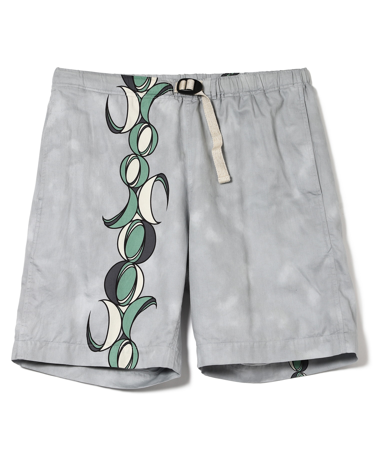 【公式】SEAGREEN (シーグリーン) GEOMETRY SATIN SHORTS GRAY/07 サイズ:01,02,03,04 ショートパンツ メンズ