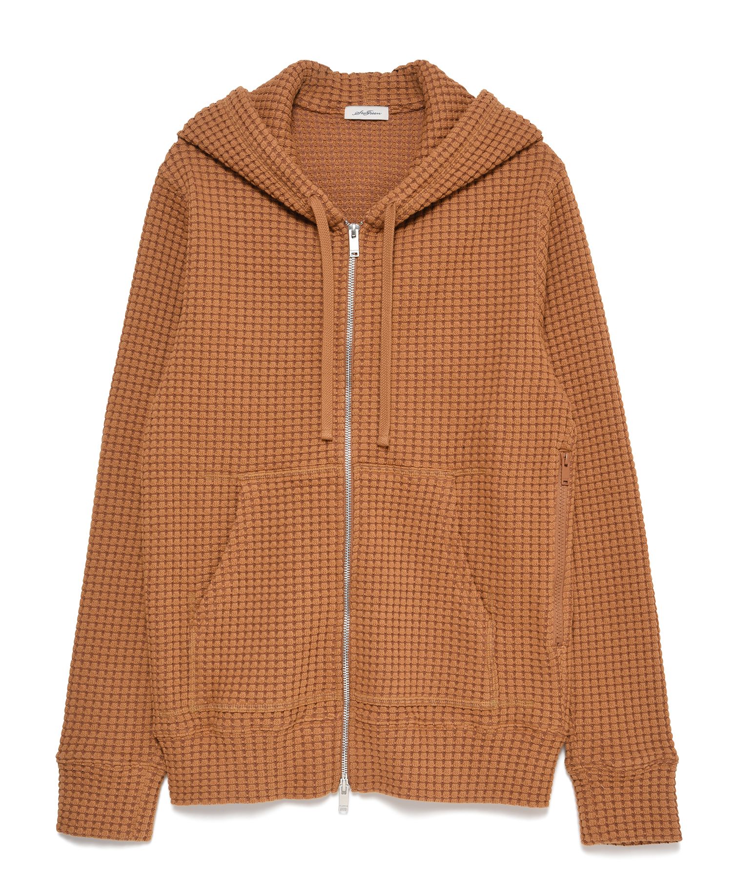 【公式】SEAGREEN (シーグリーン) BIG WAFFLE HOODIE MUSTARD/83 サイズ:01,02,03,04,05 パーカー・スウェット メンズ