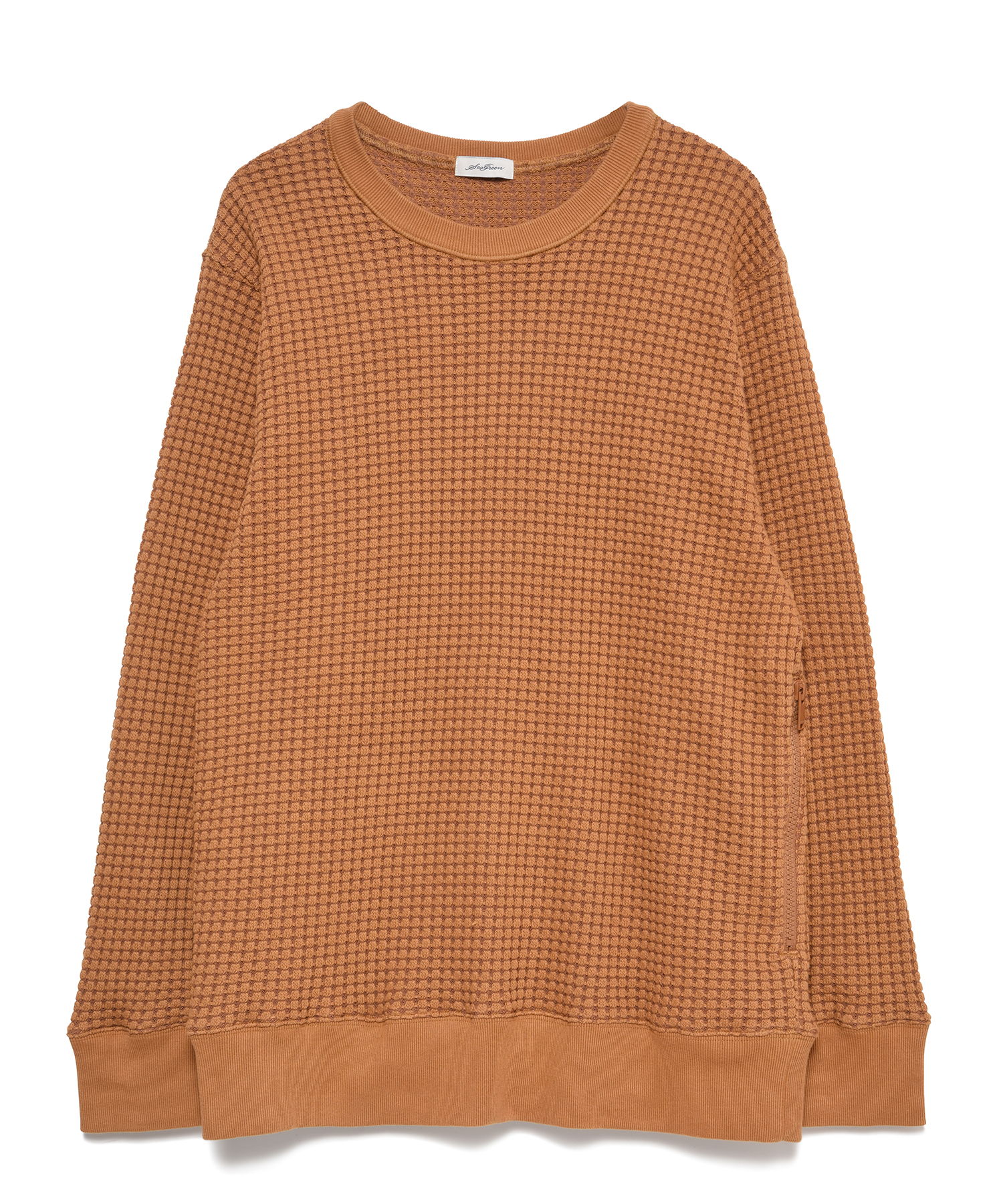 【公式】SEAGREEN (シーグリーン) BIG WAFFLE PULLOVER MUSTARD/83 サイズ:01,02,03,04 パーカー・スウェット メンズ