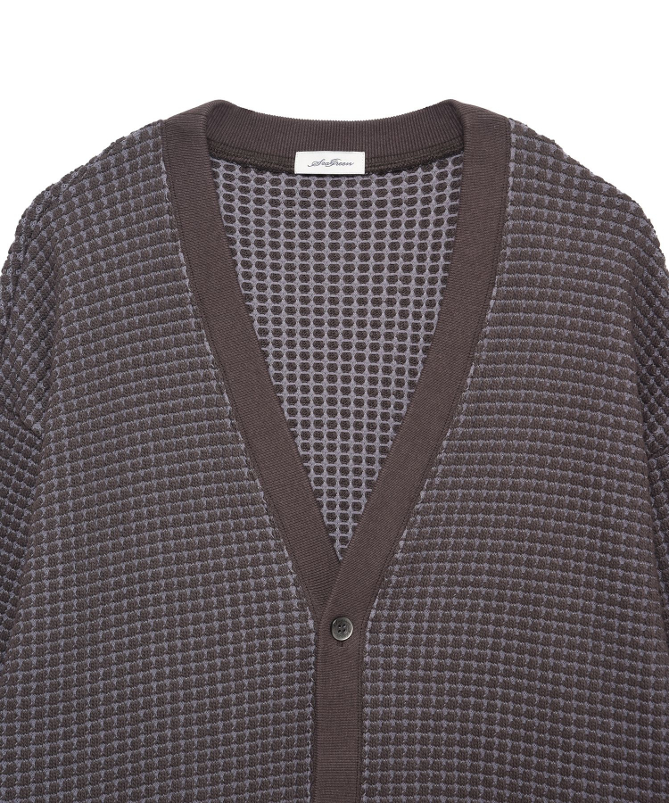 BIG WAFFLE CARDIGAN（Seagreen）｜TATRAS CONCEPT STORE タトラス公式