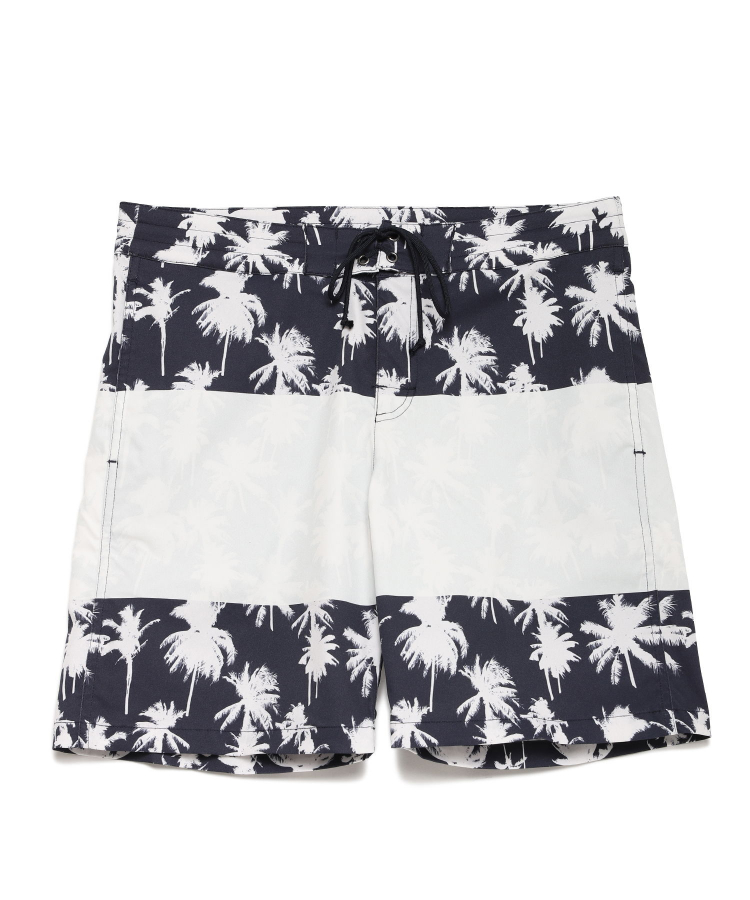 PALM TREE STRETCH BOARD SHORTS（Seagreen）｜TATRAS