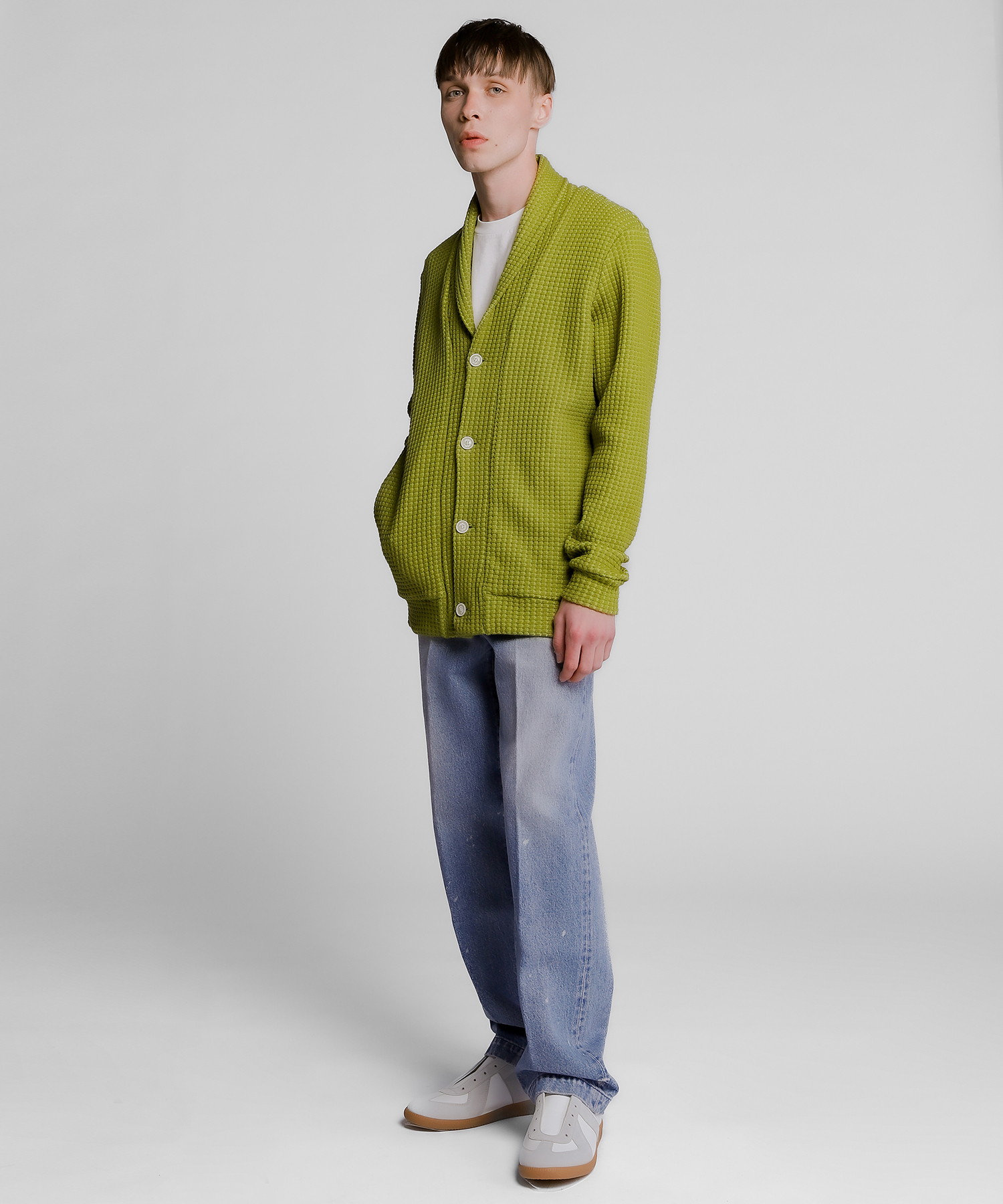 BIG WAFFLE CARDIGAN（Seagreen）｜TATRAS CONCEPT STORE タトラス公式