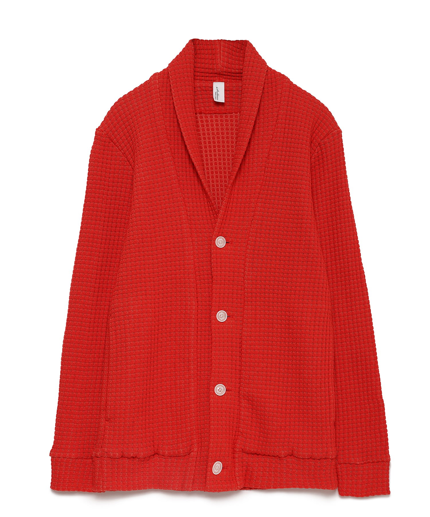 【公式】SEAGREEN (シーグリーン) BIG WAFFLE CARDIGAN RED/60 サイズ:01,02,03,04 カーディガン メンズ