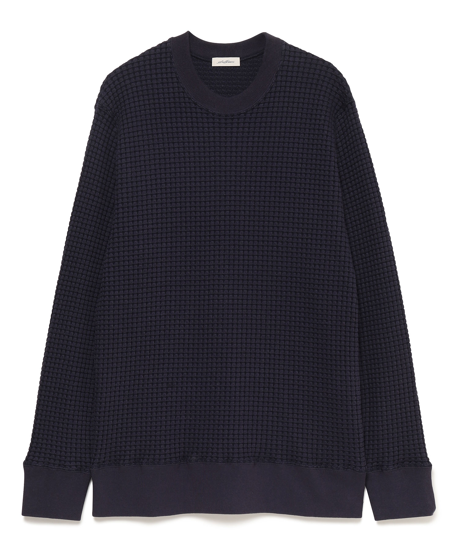 【公式】SEAGREEN (シーグリーン) BIG WAFFLE PULLOVER NAVY/40 サイズ:02,03,04 パーカー・スウェット メンズ