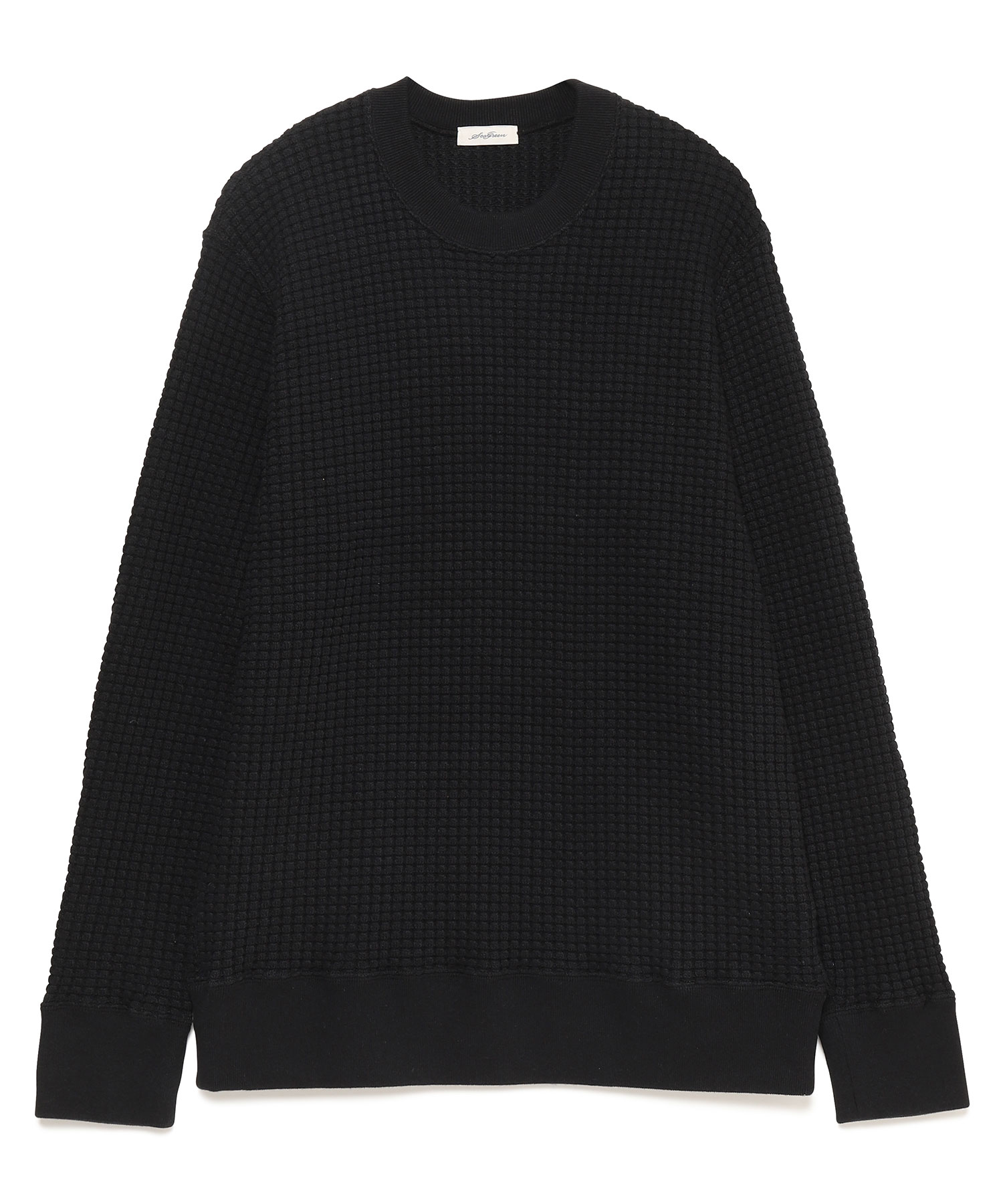 【公式】SEAGREEN (シーグリーン) BIG WAFFLE PULLOVER BLACK/01 サイズ:02,03,04 パーカー・スウェット メンズ