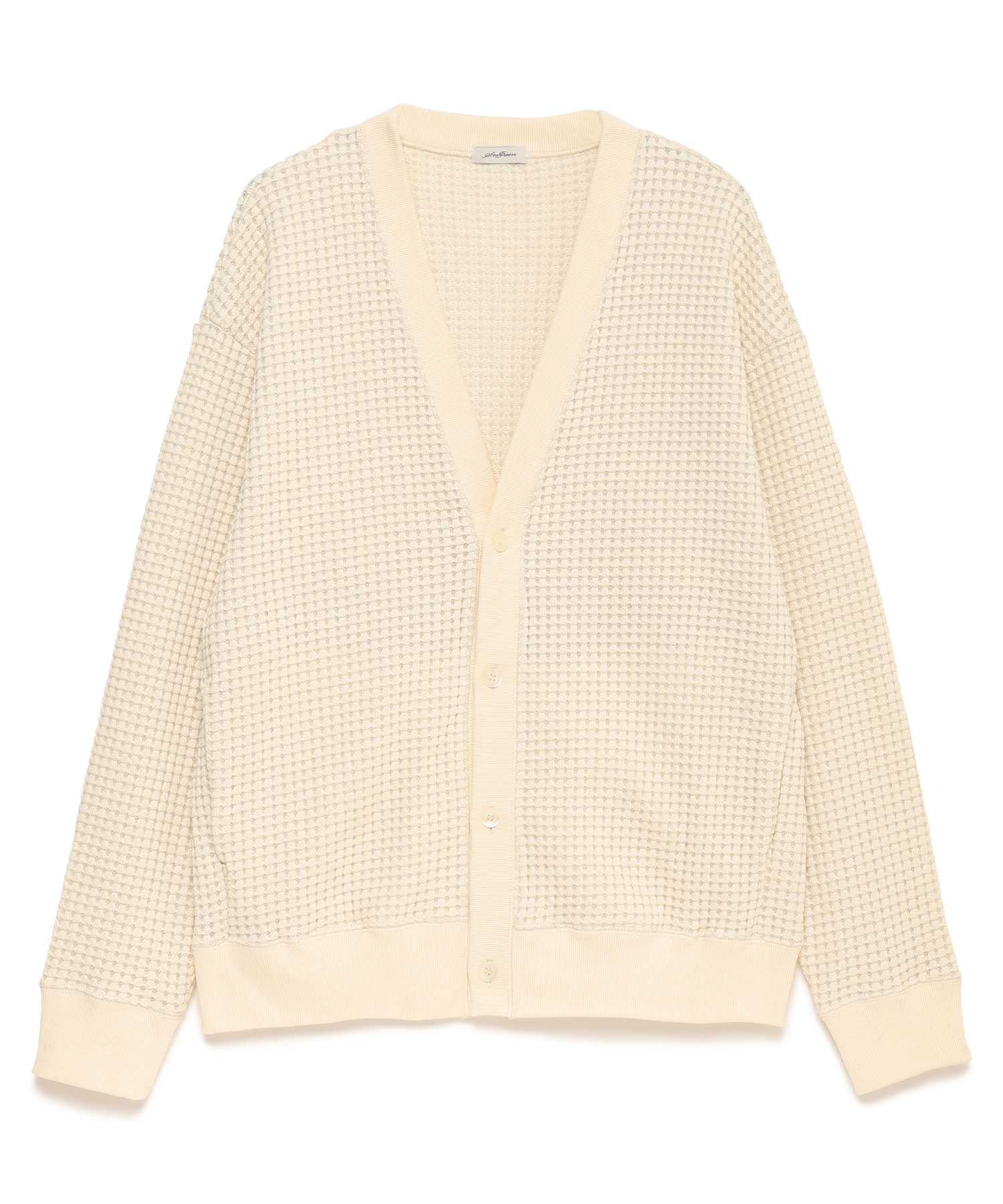 【公式】SEAGREEN (シーグリーン) BIG WAFFLE CARDIGAN CREAM/18 サイズ:02,03,04 カーディガン メンズ