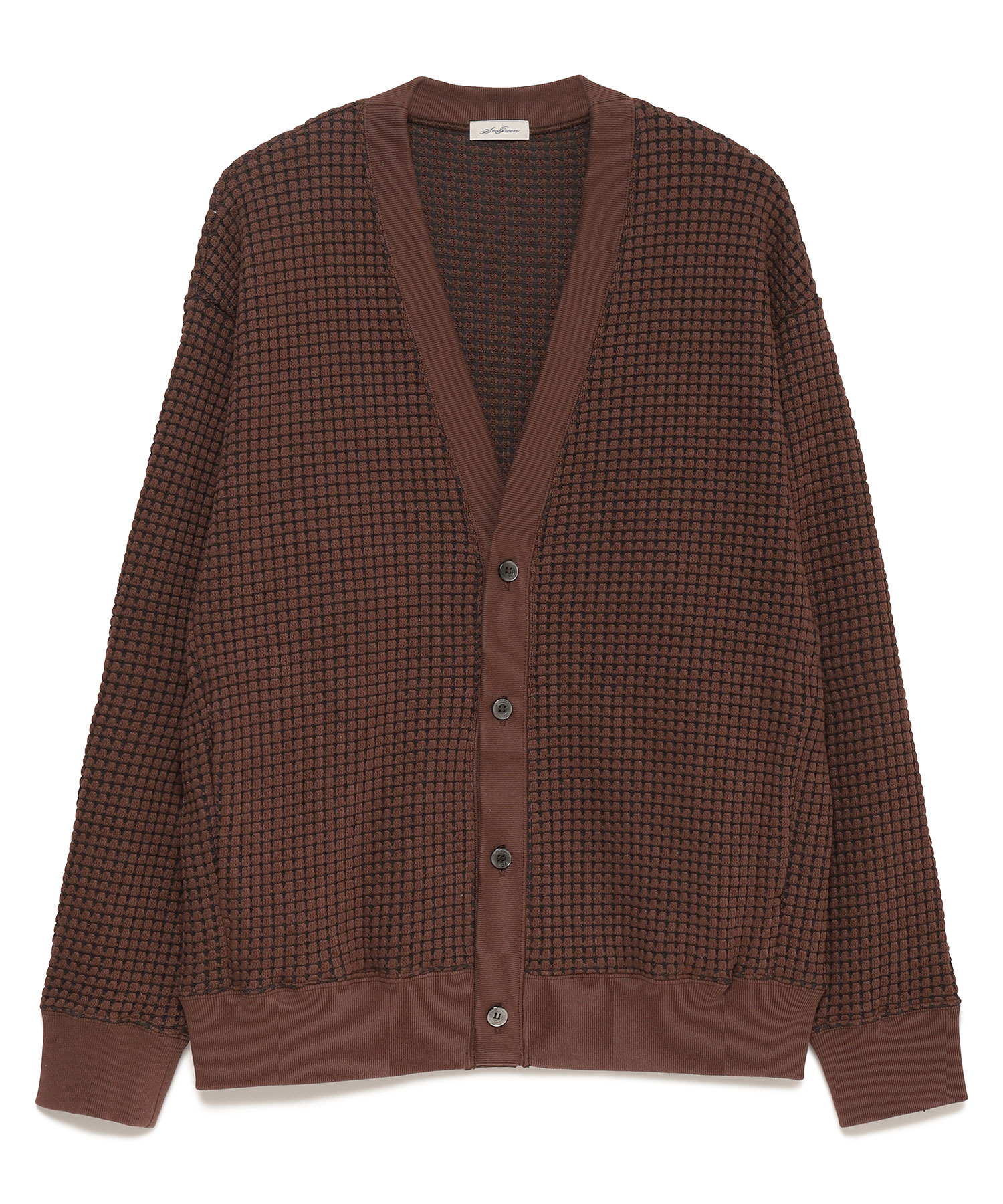 【公式】SEAGREEN (シーグリーン) BIG WAFFLE CARDIGAN BROWN/20 サイズ:02,03,04 カーディガン メンズ