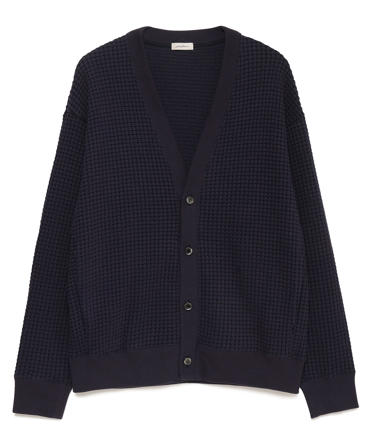 BIG WAFFLE CARDIGAN（SEAGREEN）｜TATRAS CONCEPT STORE タトラス公式通販サイト