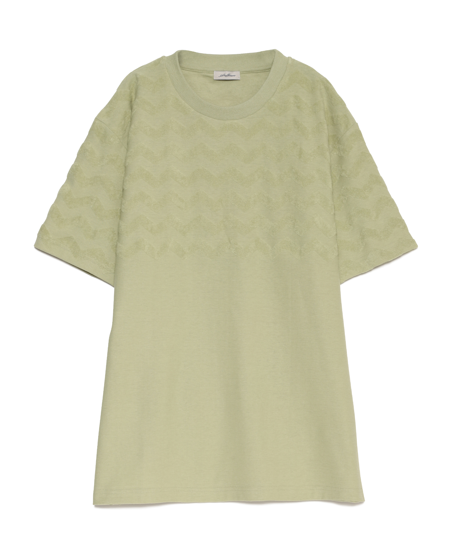 【公式】SEAGREEN (シーグリーン) WAVE PILE T-SHIRT GREEN/30 サイズ:01,02,03,04 Tシャツ・カットソー メンズ