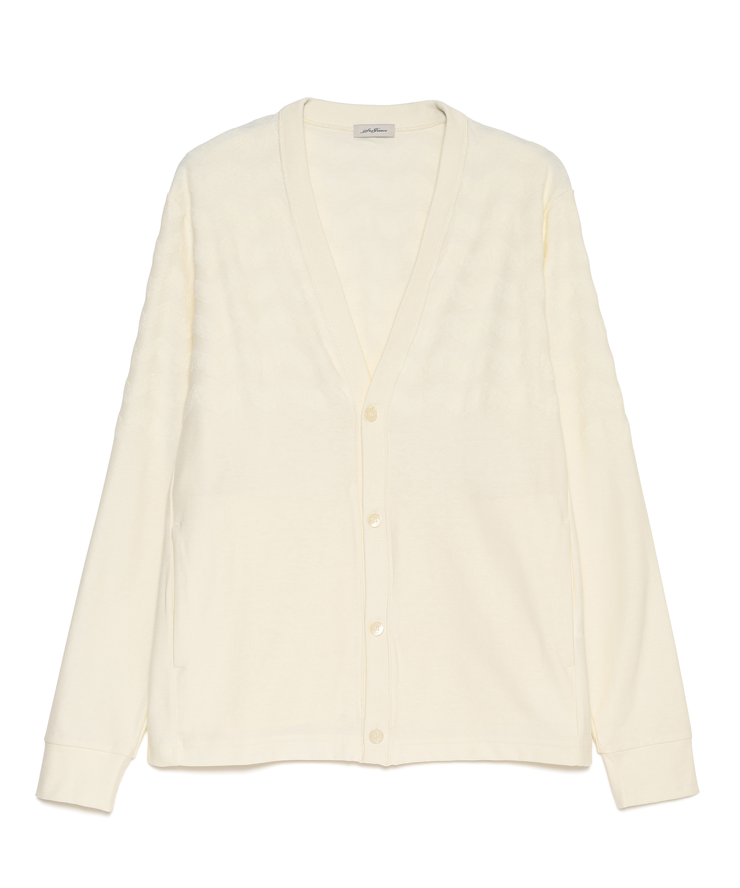 【公式】SEAGREEN (シーグリーン) WAVE PILE CARDIGAN CREAM/18 サイズ:01,02,03,04 カーディガン メンズ