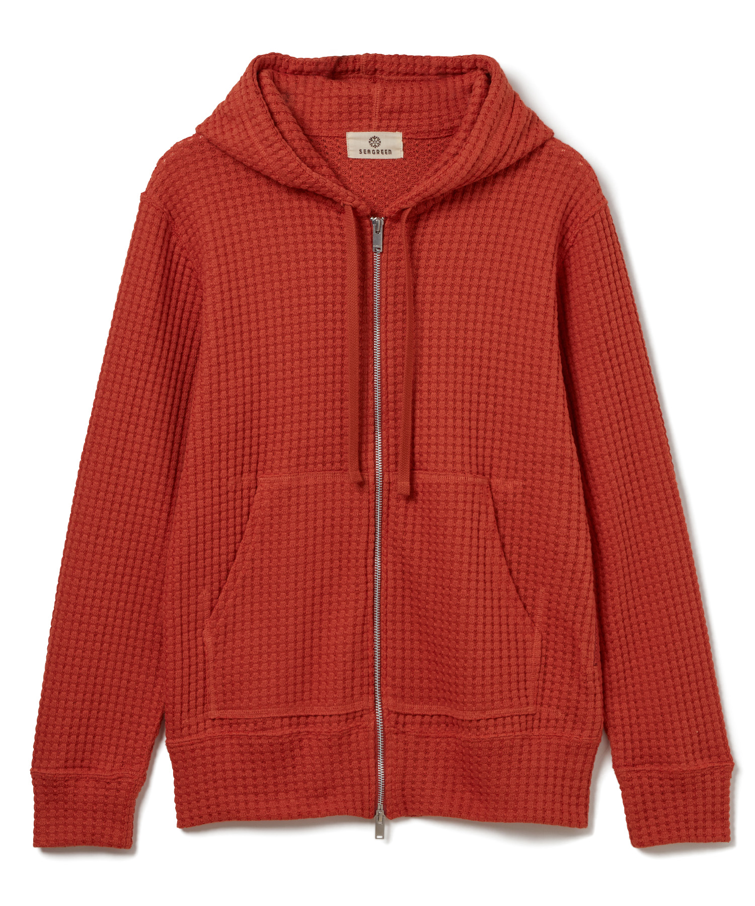 【公式】SEAGREEN (シーグリーン) BIG WAFFLE HOODIE ORANGE/71 サイズ:01,02,03,04 パーカー・スウェット メンズ