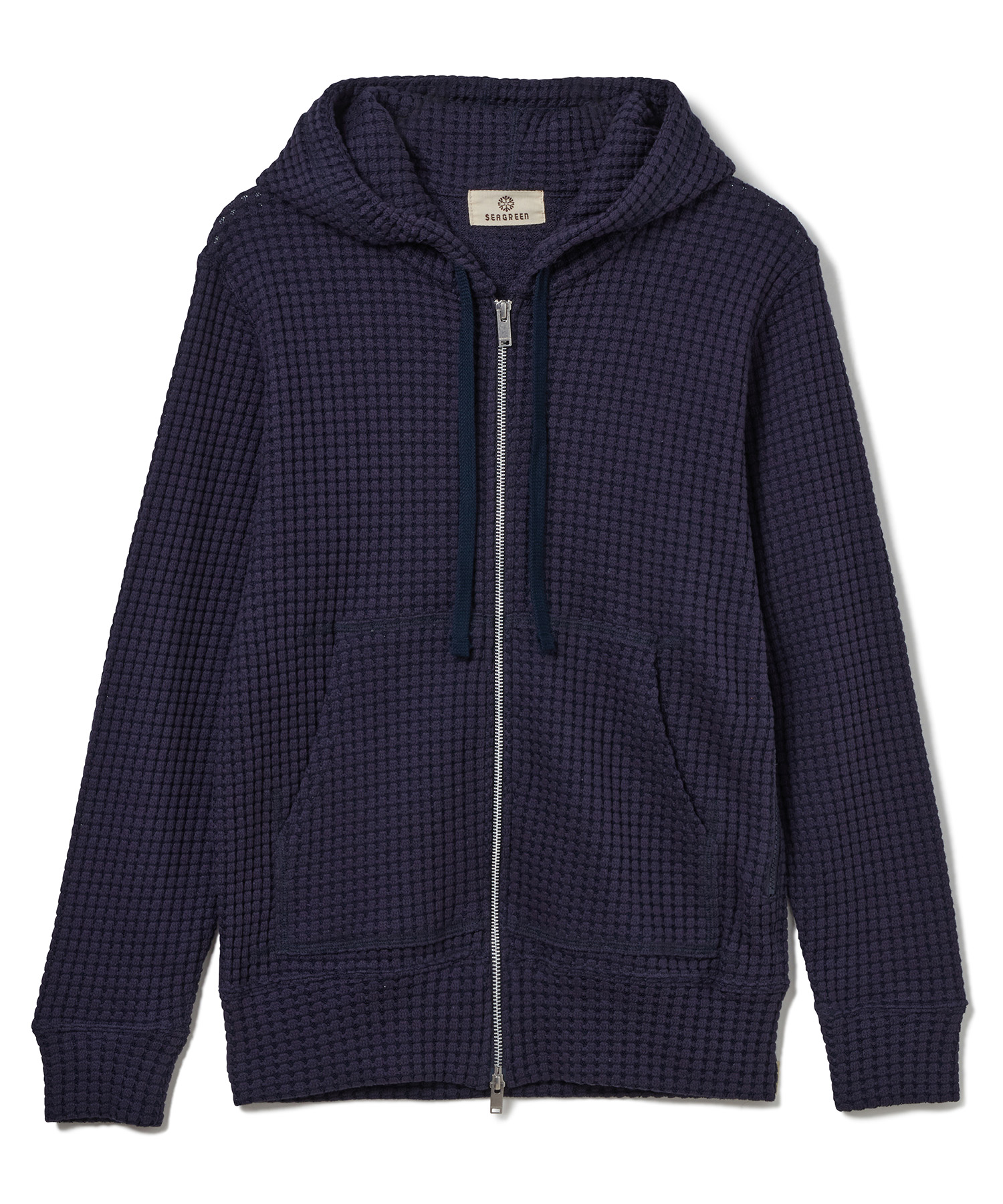 【公式】SEAGREEN (シーグリーン) BIG WAFFLE HOODIE NAVY/40 サイズ:01,02,03,04 パーカー・スウェット メンズ