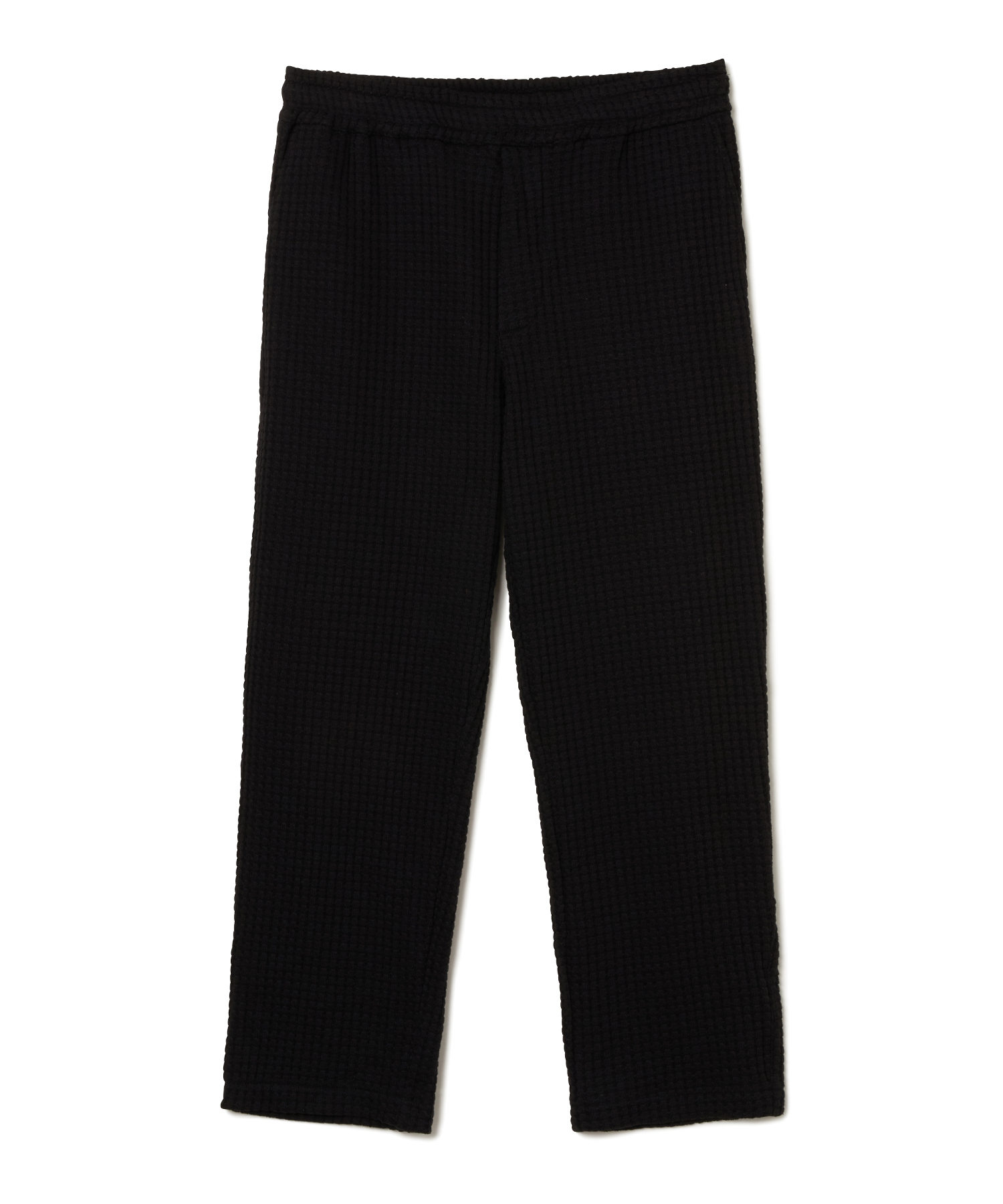 【公式】SEAGREEN (シーグリーン) BIG WAFFLE STRAIGHT PANTS BLACK/01 サイズ:02,03,04 ロングパンツ メンズ