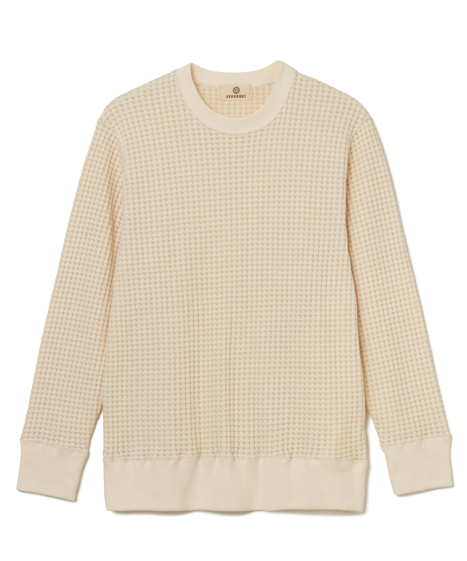 【公式】SEAGREEN (シーグリーン) BIG WAFFLE PULLOVER CREAM/18 サイズ:02,03,04 パーカー・スウェット メンズ