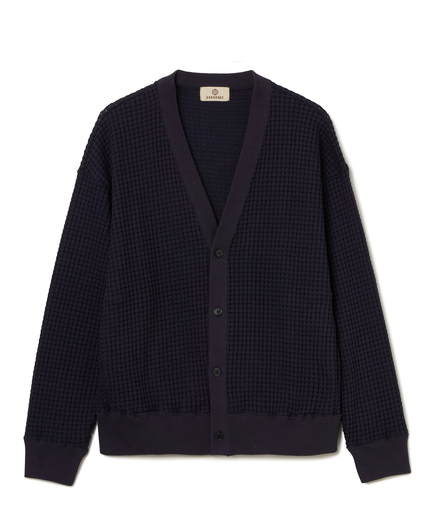 【公式】SEAGREEN (シーグリーン) BIG WAFFLE CARDIGAN NAVY/40 サイズ:02,03,04 カーディガン メンズ