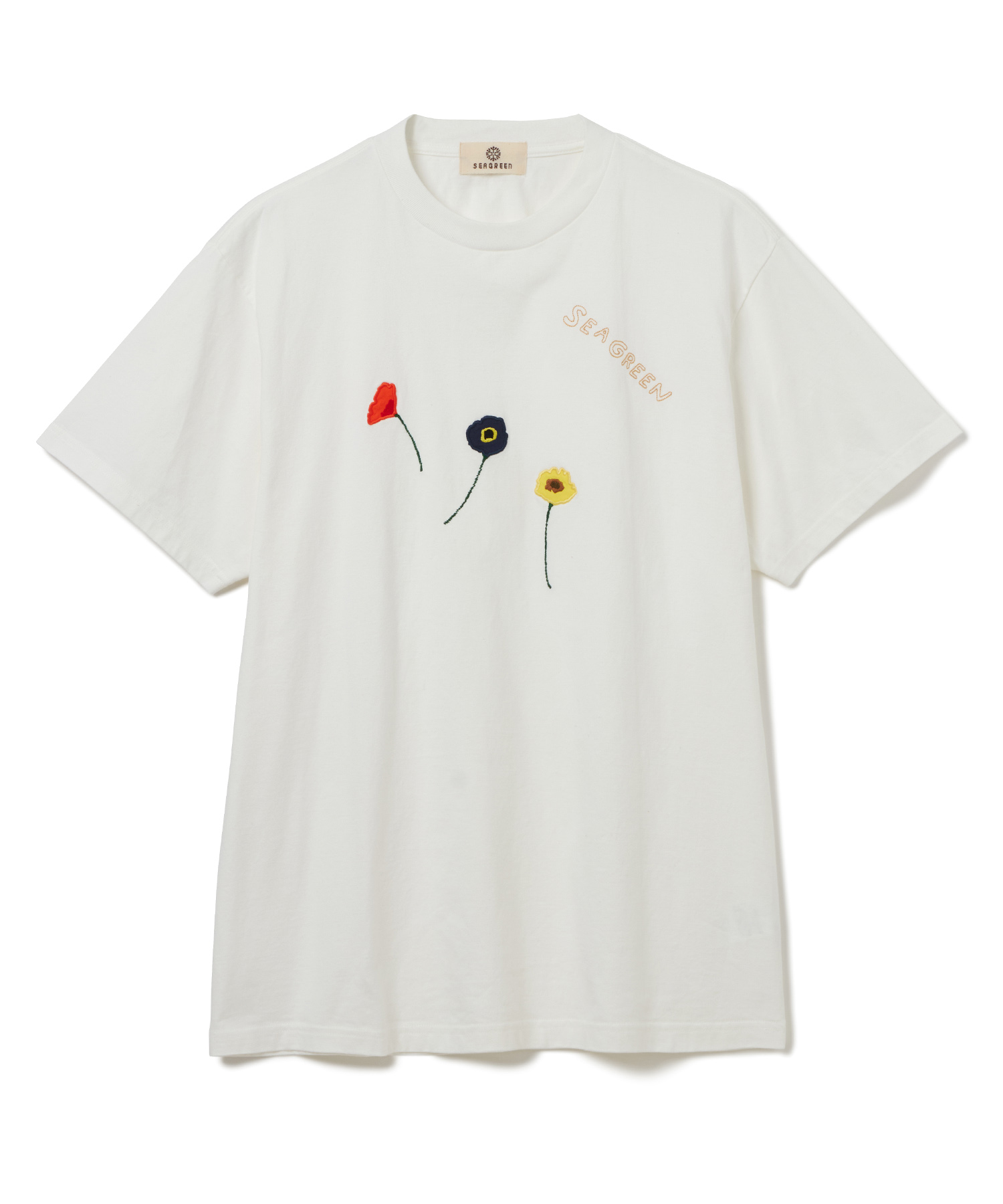 【公式】SEAGREEN (シーグリーン) POPPY T-SHIRTS WHITE/10 サイズ:01,02,03 Tシャツ・カットソー メンズ