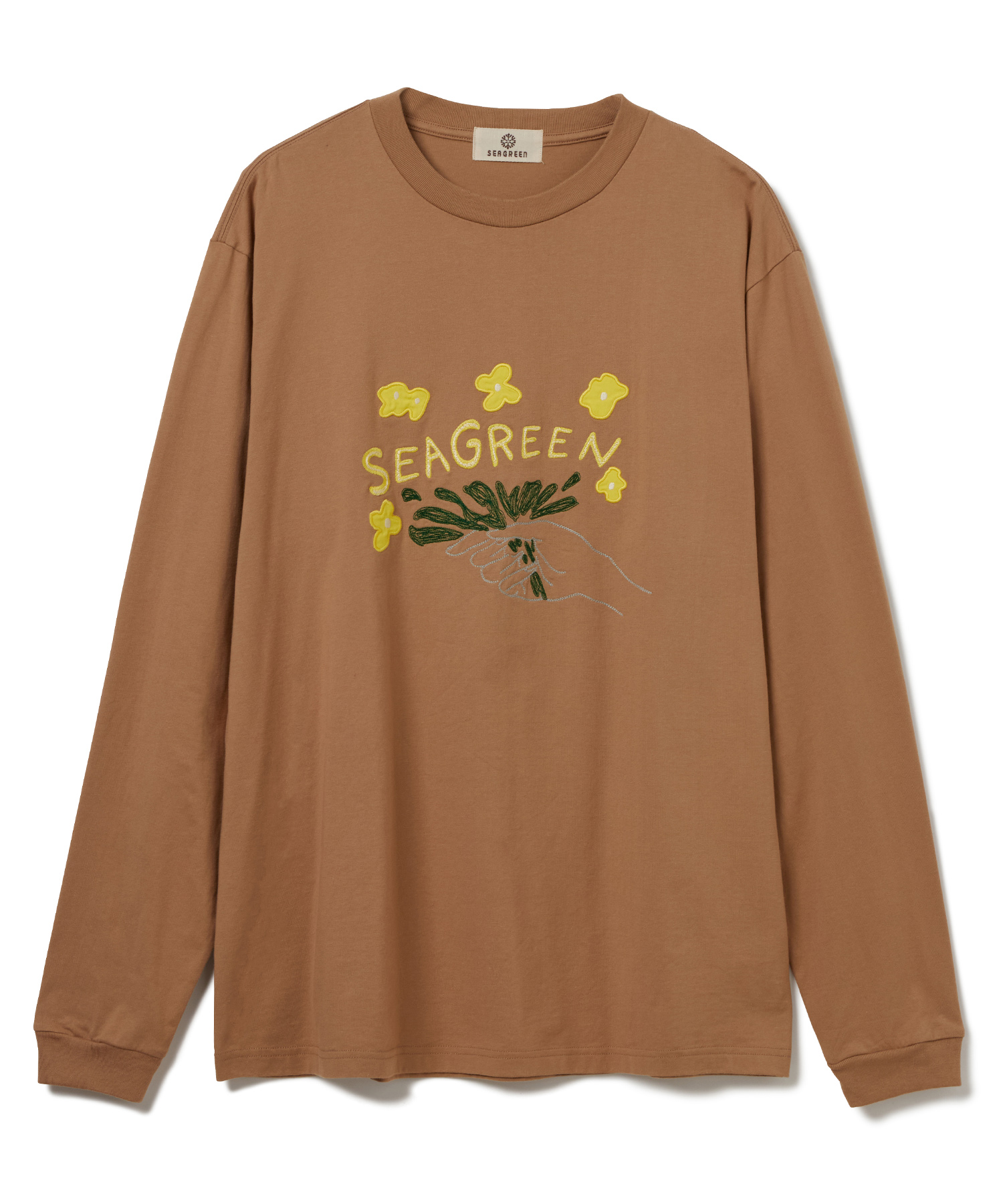 【公式】SEAGREEN (シーグリーン) BOUQUET T-SHIRTS BEIGE/27 サイズ:01,02,03 ロングスリーブカットソー メンズ