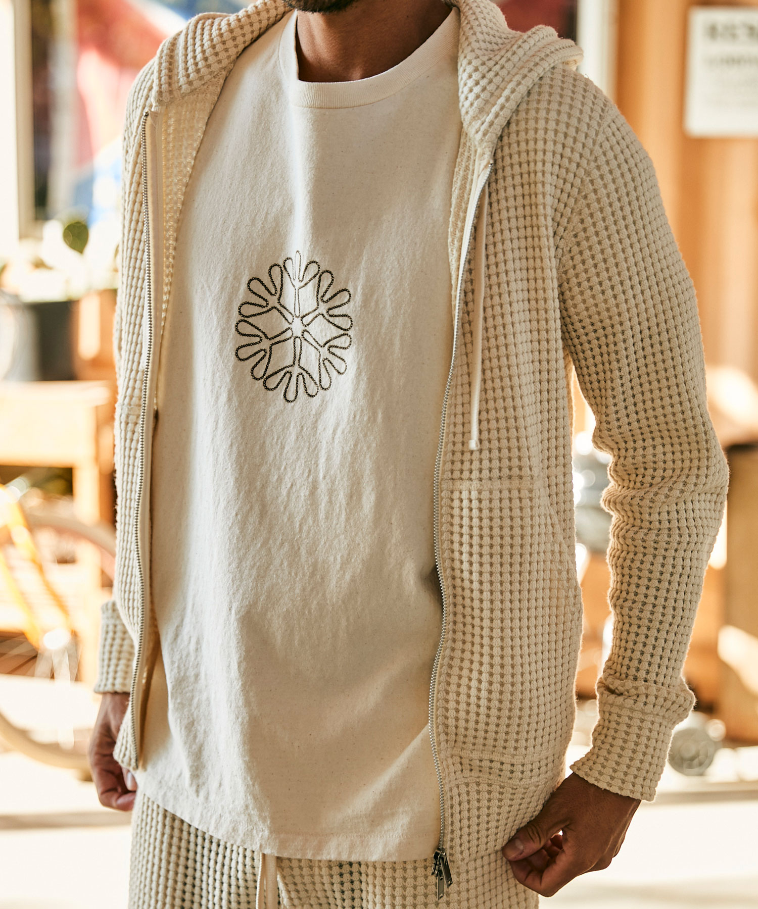 BIG WAFFLE HOODIE（SEAGREEN）｜TATRAS CONCEPT STORE タトラス公式 