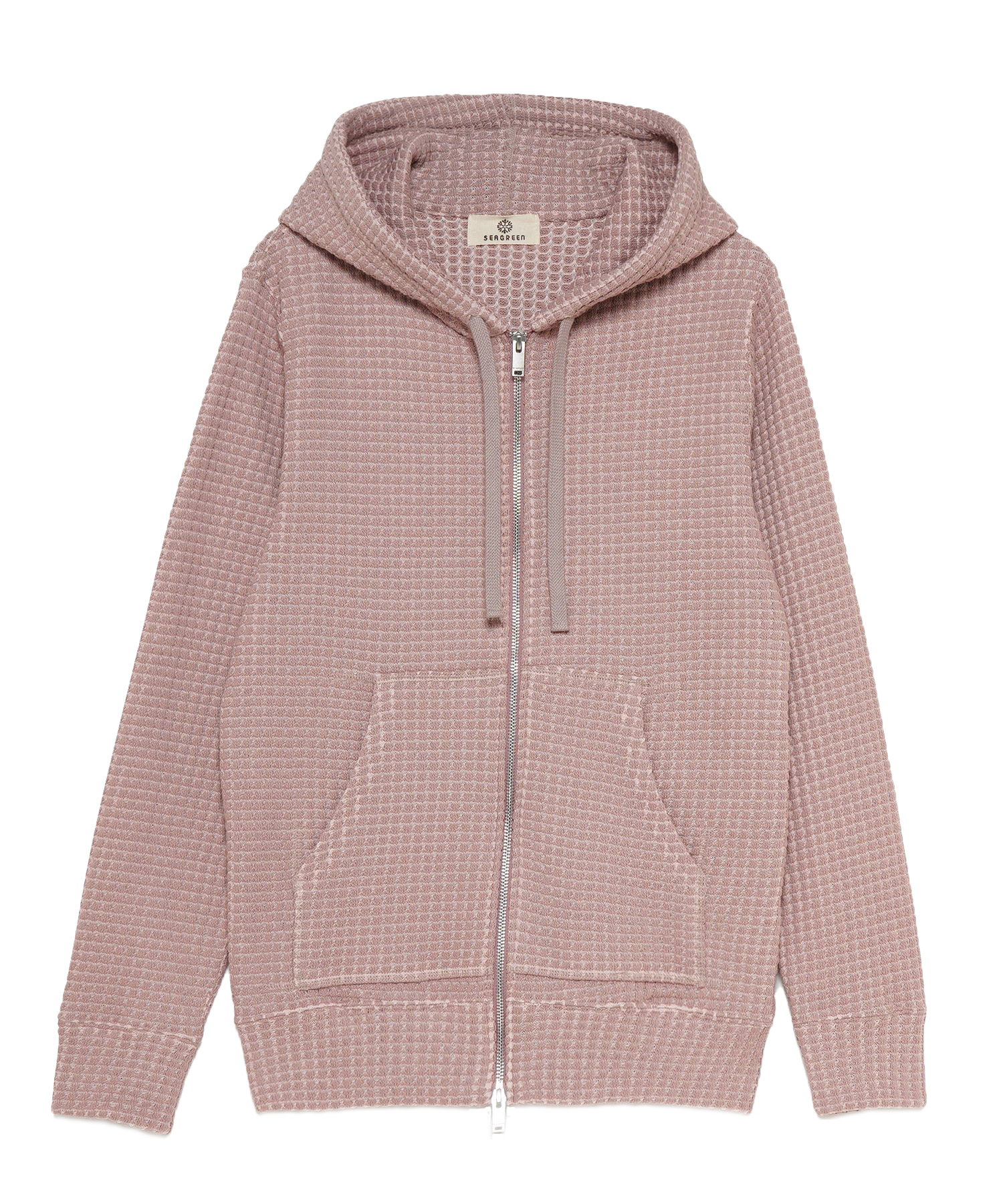 【公式】SEAGREEN (シーグリーン) BIG WAFFLE HOODIE PINK/63 サイズ:01,02,03,04 パーカー・スウェット メンズ