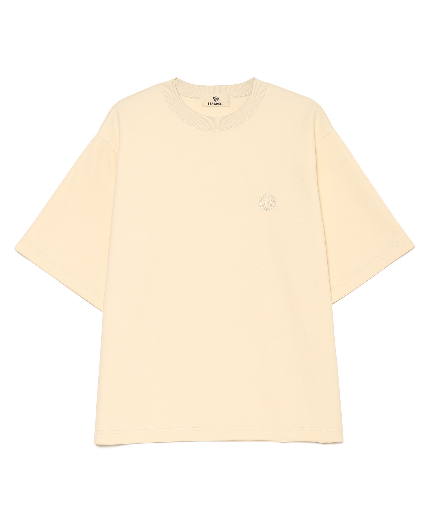 【公式】SEAGREEN (シーグリーン) ECO CARDBOARD KNIT HALF SLEEVE SWEAT SHIRTS IVORY/15 サイズ:01,02,03 Tシャツ・カットソー メンズ