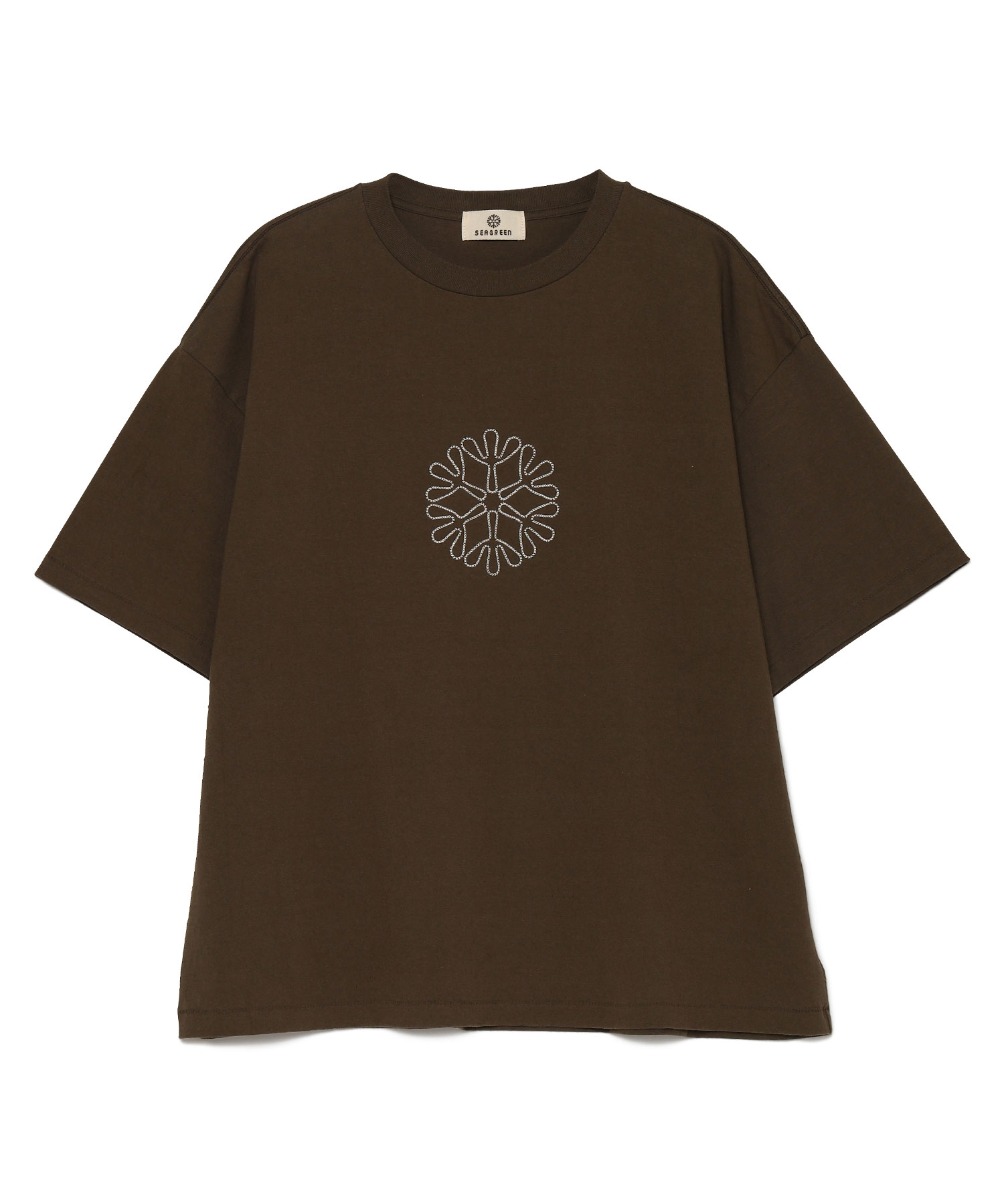 【公式】SEAGREEN (シーグリーン) RECYCLE COTTON LOGO T-SHIRTS OLIVE/36 サイズ:01,02,03,04 Tシャツ・カットソー メンズ