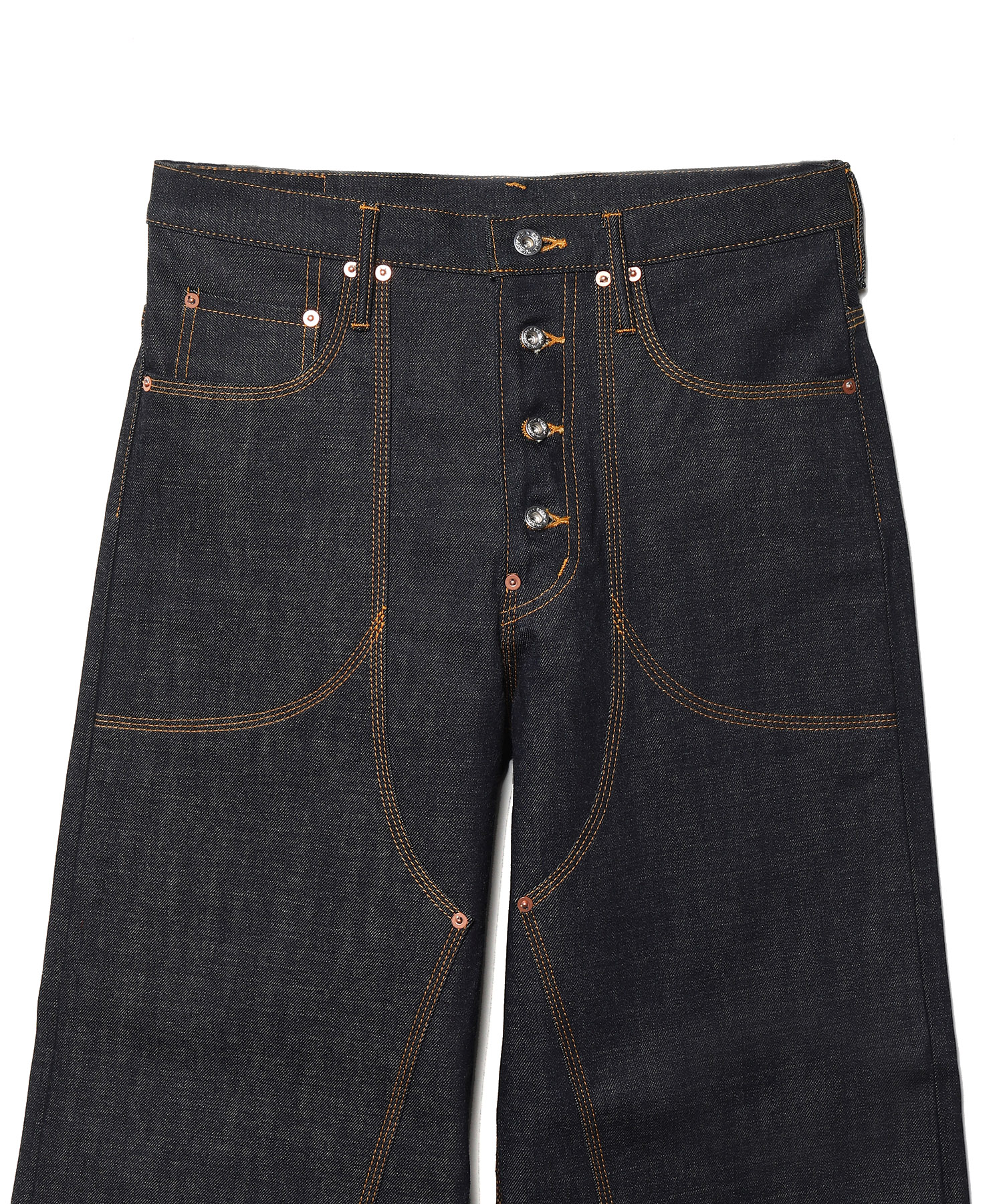 CLASSIC DOUBLE KNEE DENIM PANTS（SUGARHILL