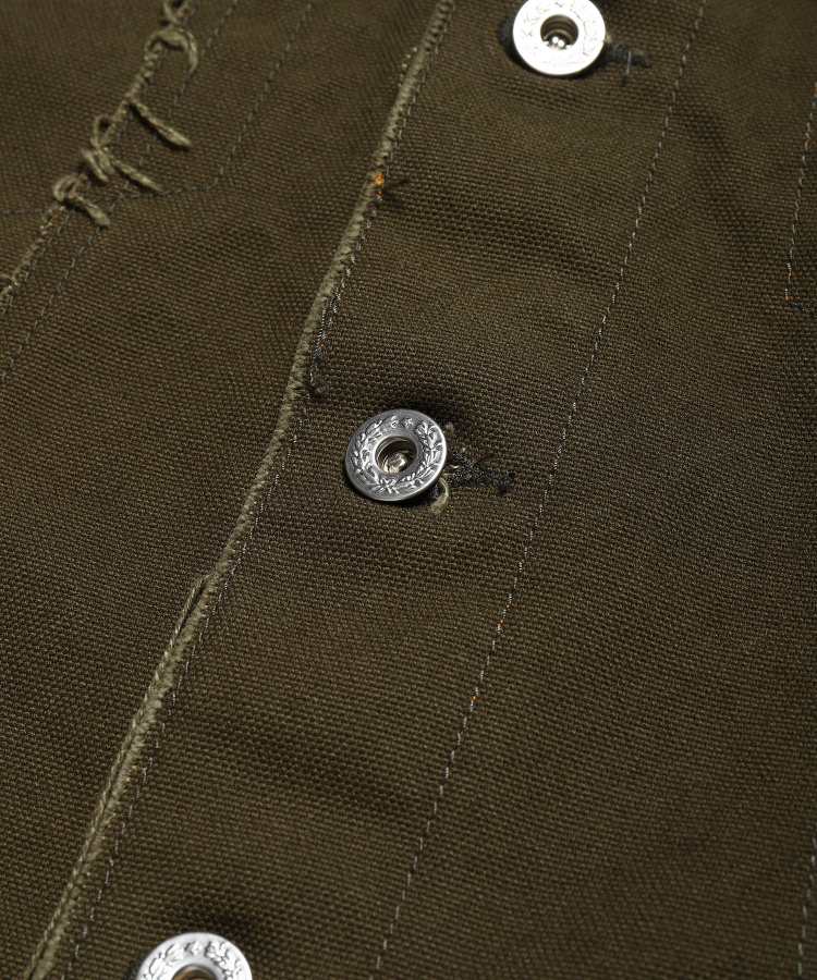 RAW-EDGE CANVAS DENIM JACKET TYPE3（SUGARHILL）｜TATRAS CONCEPT