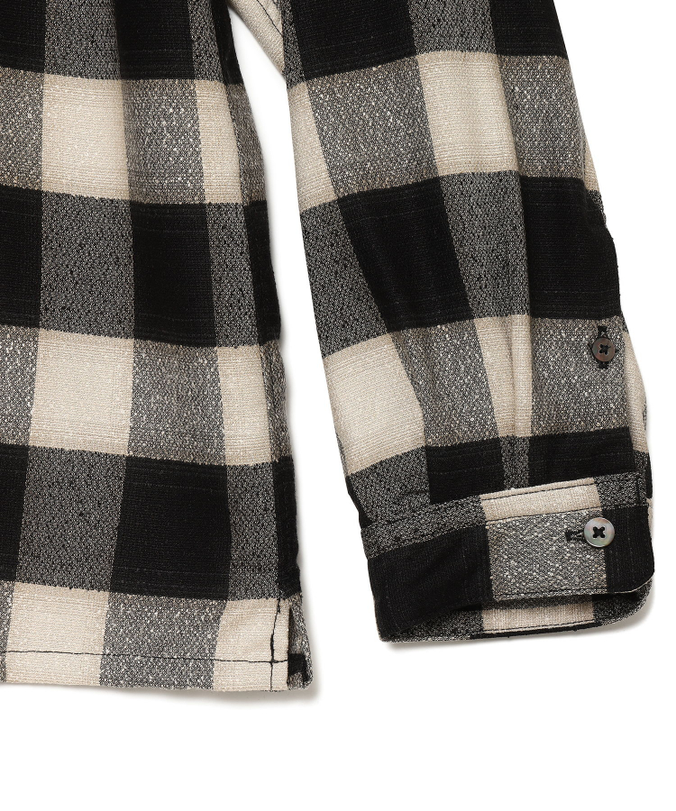 OMBRE PLAID OPEN COLLAR BLOUSE（SUGARHILL）｜TATRAS CONCEPT STORE 