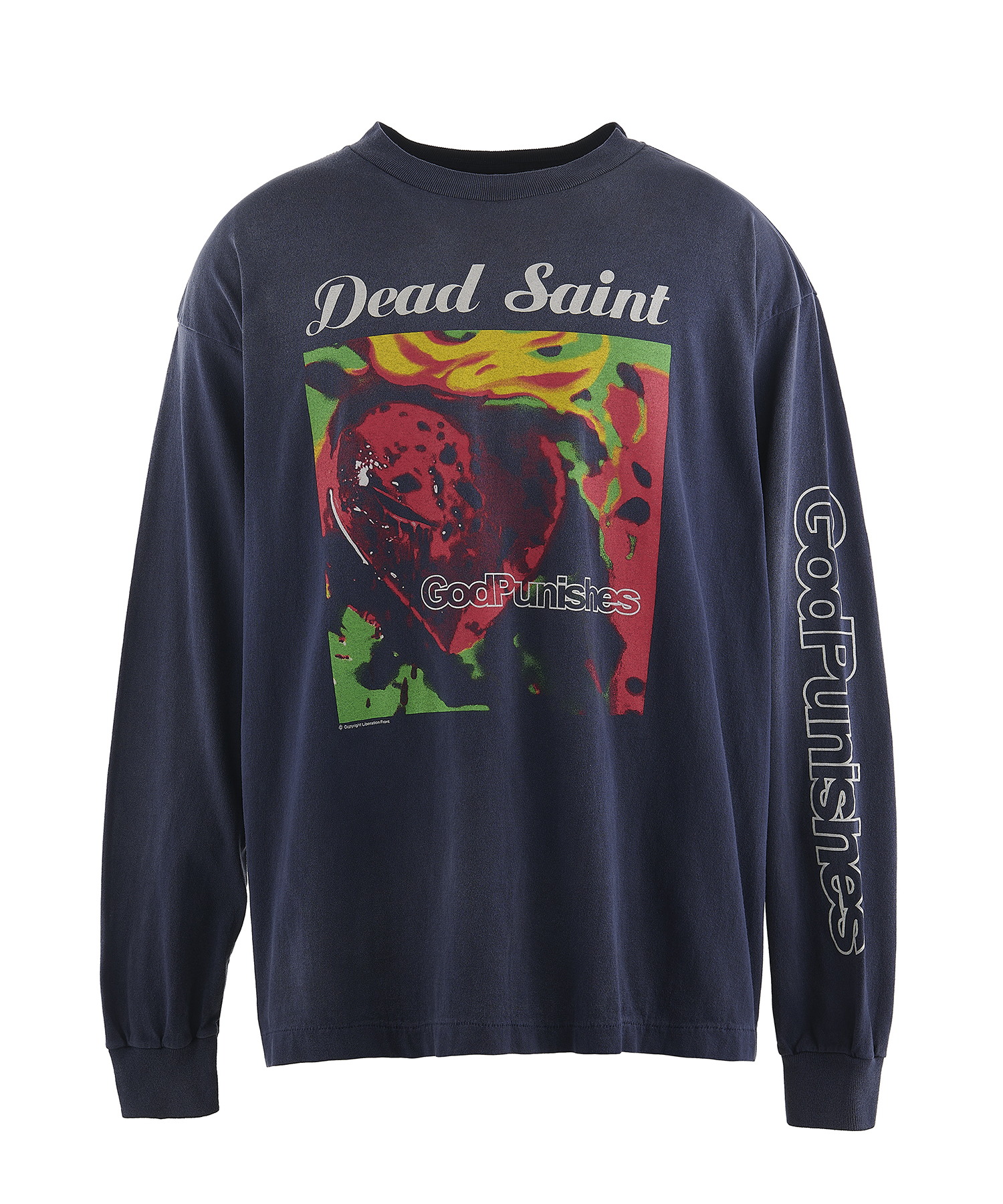 SAINT MICHAEL (セント マイケル) LS TEE/DEAD SAINT 送料無料 NAVY/40 サイズ:M,L,XL ロングスリーブカットソー メンズ