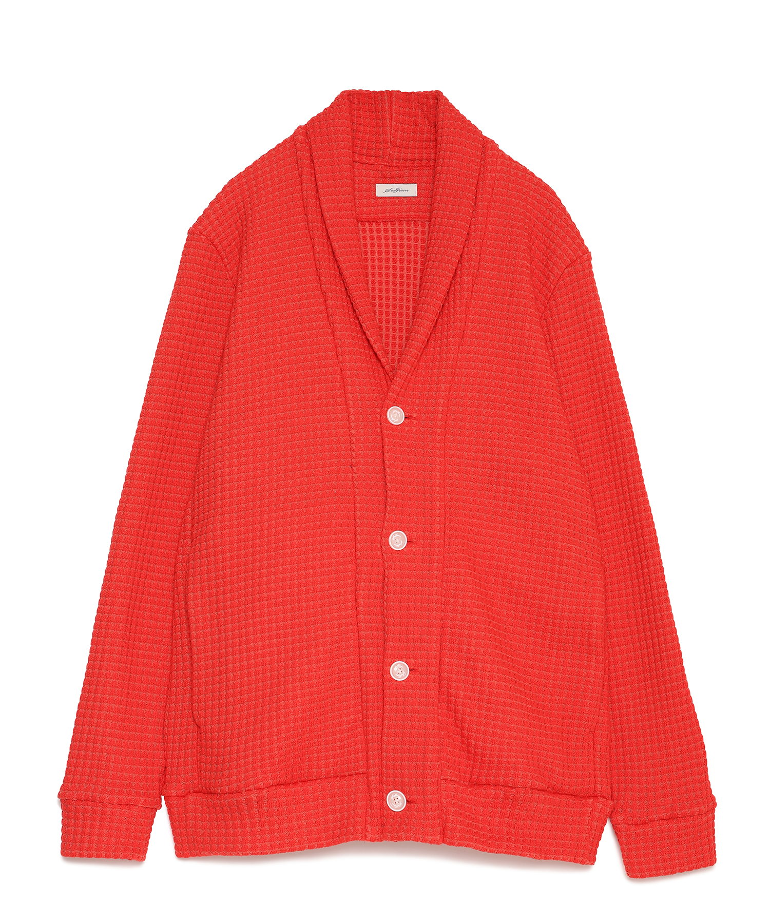 【公式】SEAGREEN (シーグリーン) [直営店限定] BIG WAFFLE CARDIGAN RED/60 サイズ:02,03 カーディガン メンズ