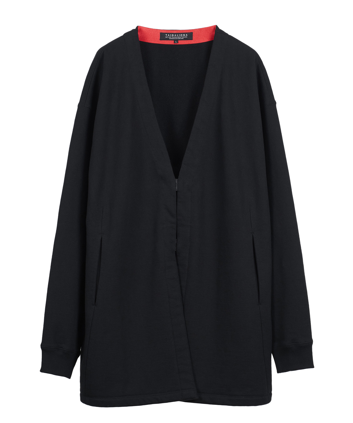 TAIGALIONA (タイガリオナ) LOUNGE-TECH LONG HAPPI CARDIGAN BLACK/01 サイズ:M,L,XL カーディガン メンズ