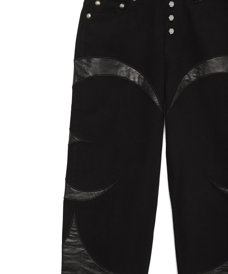 TC Leather Black denim pants（Thug Club）｜TATRAS CONCEPT STORE