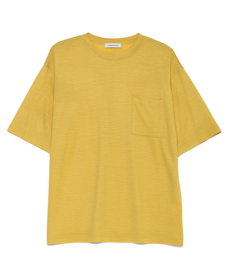 MERINO WOOL S/S OVERSIZED POCKET TEE（WRAPINKNOT）｜TATRAS CONCEPT